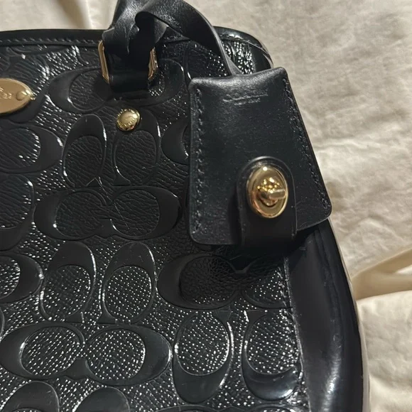 Brand New Shiny Black Coach Purse - Picture 5 of 13